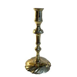 Vintage Brass 9 Inch Ornate Candle Stick Holder Korea